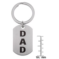 Stainless Steel 'DAD' Key Ring