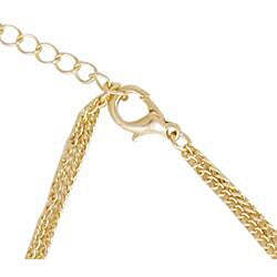 14k Yellow Gold Overlay Marmara Satin Finish Bib Necklace