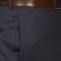 Austin Reed Men's Navy Flat-front Gabardine Trousers