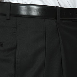 Austin Reed Men's Black Pleated Gabardine Trousers