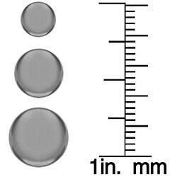 14k White Gold 3, 6 and 8-mm Round Stud Earrings (Pack of 3 Pair)