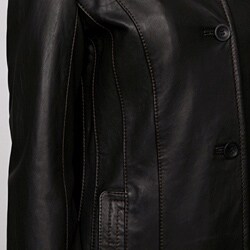 Izod Women's Plus Size Lamb Leather Button-up Jacket