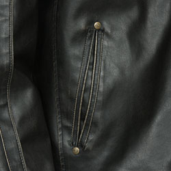 Izod Men's Big and Tall Faux Leather Open Bottom Jacket