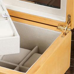 Glass-top Maple Wood Watch Box