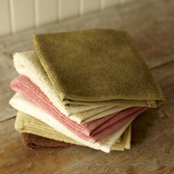 Set of 4 Organic Cotton Spa Face Towels (India)