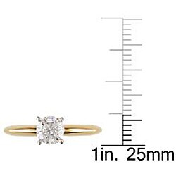 18k Gold 1ct TDW Certified Diamond Solitaire Ring (G-H, SI1-SI2)