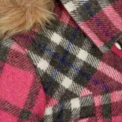 Dollhouse Girl's Pink Plaid Peacoat FINAL SALE