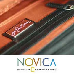 Leather 'Finesse' Clutch Bag (India)