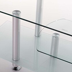 Silver 'Rocket' Glass Entertainment Unit