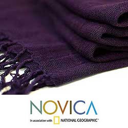 Cotton 'Timeless Purple' Scarf (Guatemala)