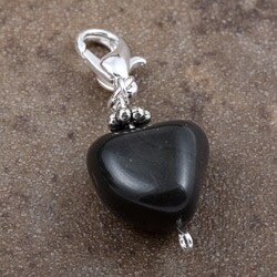 JonCar Fashion-forward Black and Silver Charms (Set of 3)