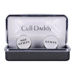 Silvertone Metal Scales of Justice Cuff Links