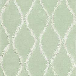 Handmade Soho Waves Aqua Green N. Z. Wool Runner (2'6 x 10')