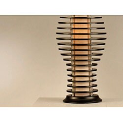 Nova Lighting 'Ripas' 2-light Wood Standing Table Lamp