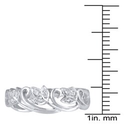 Sterling Silver 1/10ct TDW Diamond Fashion Ring (H-I, I3)
