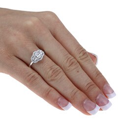 14k White Gold 1ct TDW Diamond 3-stone Ring (G-H, VS1-VS2)