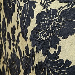 Victoria Black Floral Chenille Bedspread