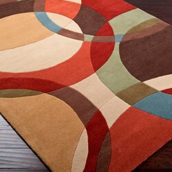 Hand-tufted Mayflower Chocolate Wool Rug (8' x 11')