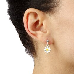 Sterling Essentials Sterling Silver Daisy Ball Stud and Dangle Earrings