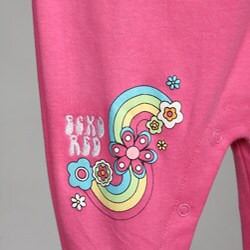 Ecko Newborn Girl's Rainbow and Flower Bodysuit