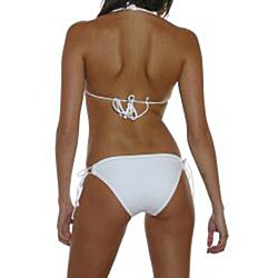 Prov'n by Lucenti Women's White Halter Bikini