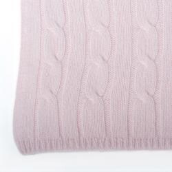 Sophia Cashmere Classic Cable Knit Baby Blanket