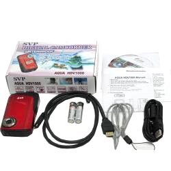 SVP Aqua HDV1000 High Definition Red Waterproof Digital Camcorder