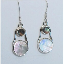 Silver Mother of Pearl, FW Pearl and Labradorite Jewelry Set (USA)