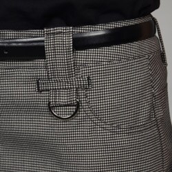 Larry Levine Women's Cropped Houndstooth Pants
