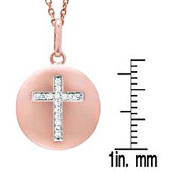 Sterling Silver/ 14k Gold Diamond Cross Necklace