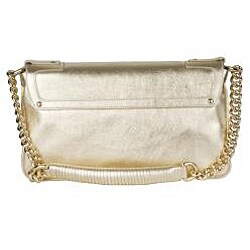 Versace Alice Small Leather Metallic Shoulder Bag