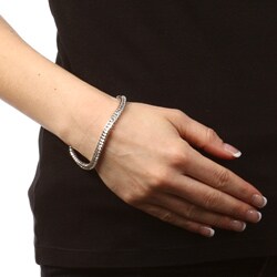 La Preciosa Sterling Silver Cubic Zirconia Tennis Bracelet