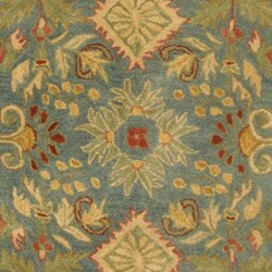 Handmade Legacy Light Blue Wool Rug (12' x 18')