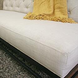 Bristol Tufted Grey Linen Modern Sofa Set