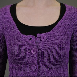 Lou Lou Women's Button Front Long Sleeve Crop Cardigan