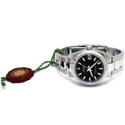 Pre-owned Rolex Women's Datejust Stainless Steel Black Dial Oyster Band Watch