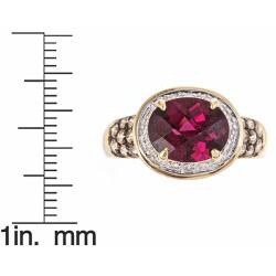 Dyach 14k Gold Rodolite, 1/2ct TDW Brown/ White Diamond Ring (G-H , I1-I2)