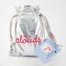 Fit In Clouds Silver Sequin Fold-able Flats 