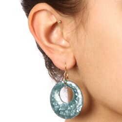Shell Inlay Doughnut Earrings