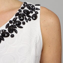 London Times Women's Embellished One-shoulder Dress