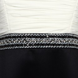 JS Boutique Women's Two-tone Beaded Ruched Dress