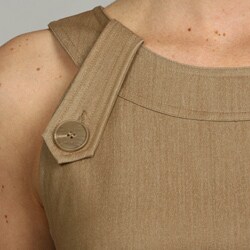 Calvin Klein Women's Button Tab Shoulder Detail Dress