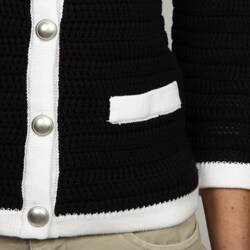 Jeanne Pierre Women's 2-Tone Cardigan