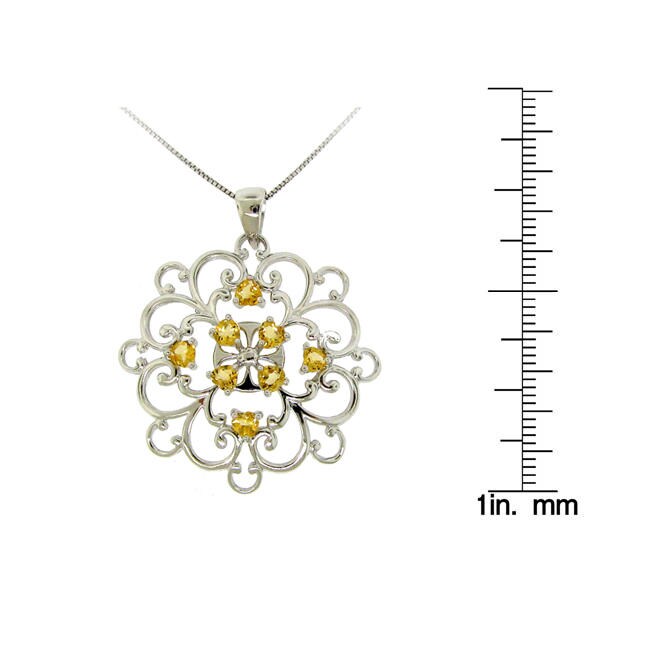 Sterling Silver Citrine Necklace