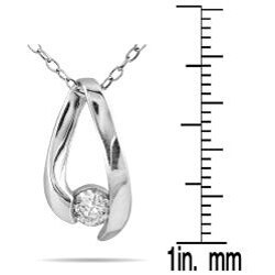 10k White Gold 1/4ct TDW White Diamond Necklace (I-J, I1-I2)