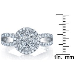 18k White Gold 1 1/2ct TDW Diamond Engagement Ring (G-H, SI1-SI2)