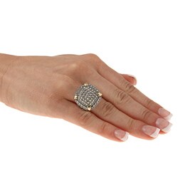 MARC 14k Gold over Sterling Silver Marcasite Cocktail Ring