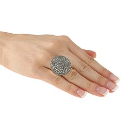 MARC Sterling Silver Marcasite Round Cocktail Ring