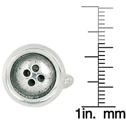 Sterling Silver Button-style Cuff Links