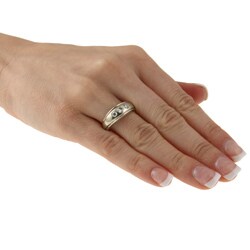 14k White Gold 2/5ct TDW Diamond 3-stone Gypsy Estate Ring (J-K, SI1-SI2)